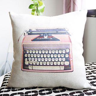 Cute Pink Vintage Stenograph Decorative Pillow Cover