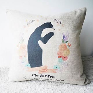 Comic MR.and Mrs.Anteaters Happy Life Decorative Pillow Cover