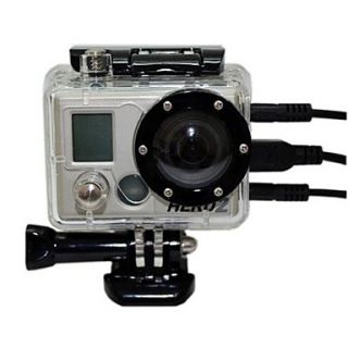 Waterproof PC Camera Housing Case for GoPro / SupTig Hero 2 with Open Side