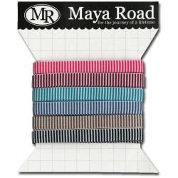 Preppy Stripes Trim .375 Wide 6 Yards/pkg  6 Colors/1 Yard Each