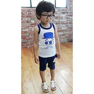 Boys Fashion Lovely Cartoon Sleeveless Clothing Sets