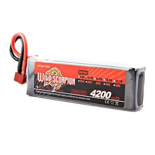 Wild Scorpion 7.4V 2S 4200mAh 45C Li Po Battery(T Plug)