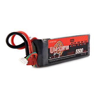 Wild Scorpion 22.2V 6S 5500mAh 35C Li Po Battery(T Plug)