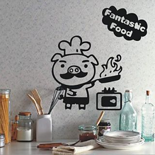 Animals Pig Chef Kitchen Decorative Wall Stickers