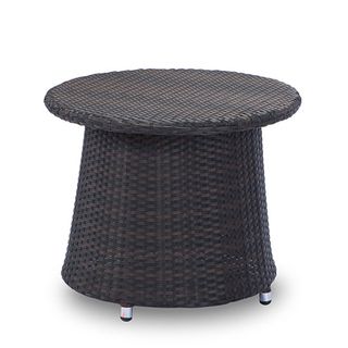Circa Outdoor Coffee Table (EspressoMaterials High Density Polyethylene, Powder Coated Aluminum, Tempered GlassFinish Espresso WeaveWeather resistantUV protectionDimensions 19 inches high x 24 inches wide x 24 inches longWeight 9 pounds )