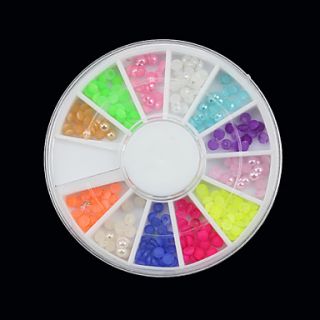 12 Color Half Round Pearl Nail Art Arcylic Decorations