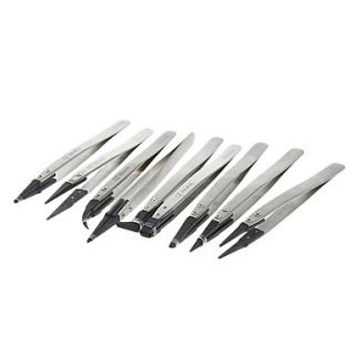 Stainless Steel Anti static Tweezer (9 Pieces/Pack)