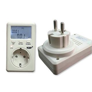 EU Plug Single Phase Power Watt Volt Amp Energy Meter Analyzer with Power Factor