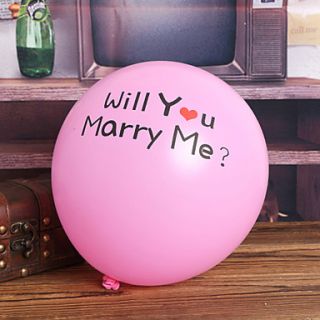 Will You Marry Me Pink Balloon   Set of 24