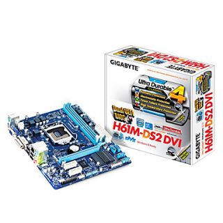 GIGABYTE GA H61M DS2 DVI LGA1155/ Intel H61/ DDR3/ AGbE/ MicroATX Motherboard