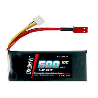DLG 7.4V 500mAh Li Po Battery(T Plug)