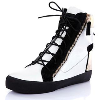 Leather Womens Flat Heel Comfort Fashion Sneakers Shoes
