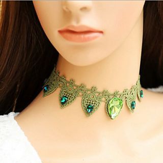 Handmade The Wizard of Oz Princess Style Green Lace Sweet Lolita Necklace