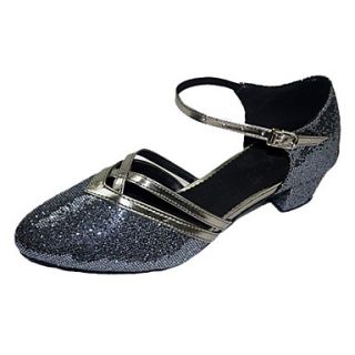 Womens Sparkling Glitter Lace up Modern / Ballroom Dance Shoes With Buckle
