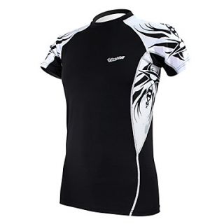 KOOPLUS Demon Wings Mens Black Fitness Elastic Skinny Quick dry Short Sleeve Cycling T shirt