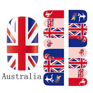 2x14PCS Australia World Cup Pattern Nail Art Stickers