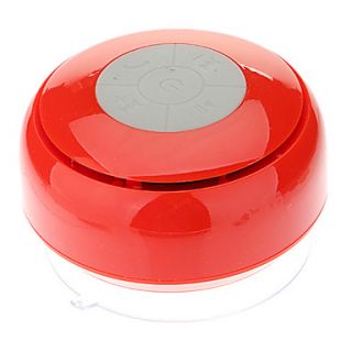 Waterproof Handsfree Bluetooth Mini Speaker with Suction Cup(Red)