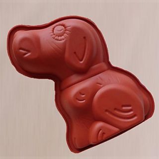 Lovely Cartoon Doggy Shape Cake Baking Moulds, Silicone Material, Random Color
