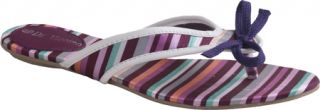 Womens Da Viccino Susan   Purple Stripe Silk Casual Shoes