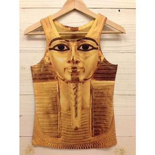 Mens 3D Series Queen of Egypt Printing Tight Movement Vests