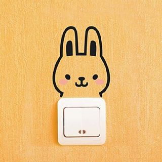 Animals Cartoon Rabbit Switch Sticker Wall Stickers