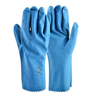 Ansell Rubber Thin Defend Washing Kitchen Household Waterproof Gloves [L]