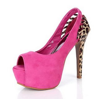 Suede Womens Stiletto Heel Peep Toe Pumps/Heels Shoes(More Colors)