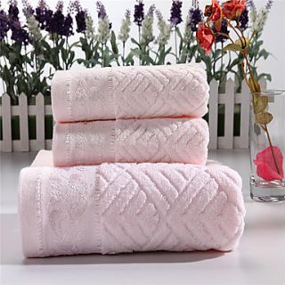Siweidi Cotton Jacquard Towel Set(Pink)
