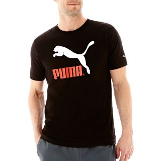 Puma Number One Logo Tee, Green/Grey, Mens