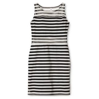 Xhilaration Juniors Striped Bodycon Dress   Black/White XL(15 17)