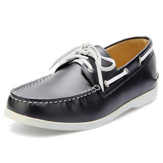 Leather Mens Flat Heel Comfort Boat Shoes With Lace up(More Colors)