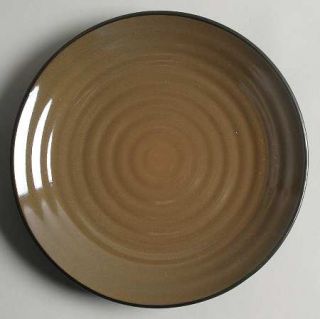 Pfaltzgraff Orbit Tan Salad Plate, Fine China Dinnerware   Tan In,Black Out,Embo