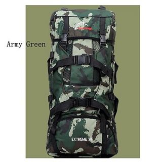 Outdoors Nylon Camouflage Color 90L Large Space Waterproof Wearproof Bearing System Camping Backpack