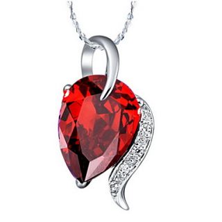 VintageRound Shape Red Alloy Womens Necklace With Rhinestone(1 Pc)