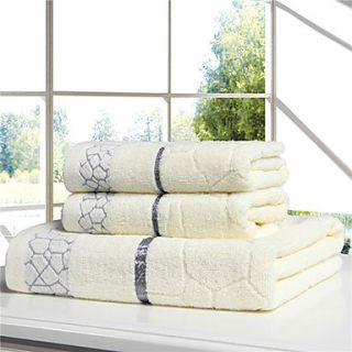 Siweidi Cotton Jacquard Water Cube Style Pattern Towel Set(Screen Color)