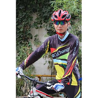 CoolChange Mens Breathable Multicolor Long Sleeve Spring Autumn Cycling Jersey Suit