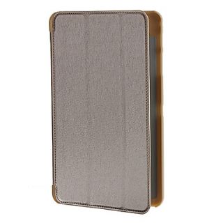 Silk Pattern PU Leather Full Body Case with Stands for Samsung T320 (Gold)