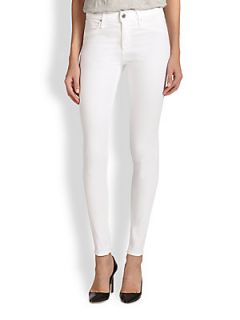 AG Adriano Goldschmied Farrah High Rise Skinny Jeans   White