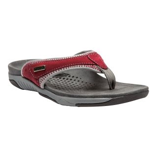 Propet Hartly Thong Sandals, Red/Silver, Womens