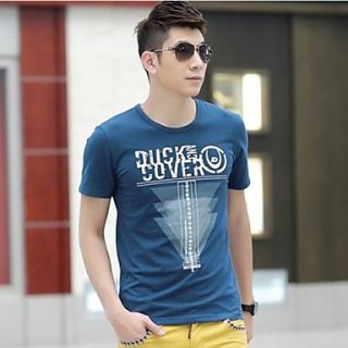 Mens Summer Round Neck Fashion Casual Short Sleeve Printing T shirts(Except Acc)
