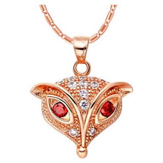 Fashion Fox Shape Alloy Womens Necklace With Rhinestone(1 Pc)(Gold,Silvery)