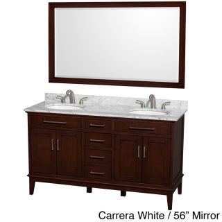 Hatton 3 hole Faucet Mount Dark Chestnut 60 inch Double Vanity