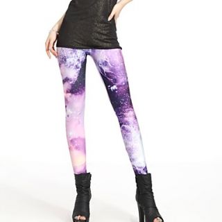 ElonboDan Zi Milky Way Style Digital Painting Tight Women Leggings