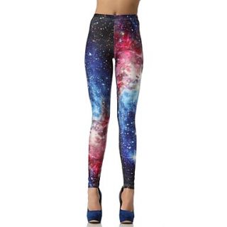 Elonbo The Vast Universe Milky Way Stars Style Digital Painting Tight Women Leggings