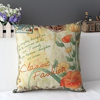 Classic Beautiful Flowers Hand Painted Decorative Pillow Cover