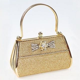 Womens The new gold diamond evening bag bride bag (lining color random)