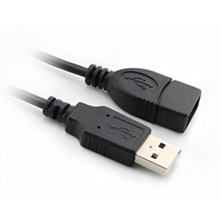 USB 2.0 M/F Extension Cable Black(3M)