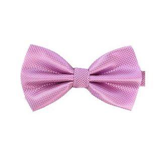 Mens Fashion Solid Colour Light Purple Bowtie