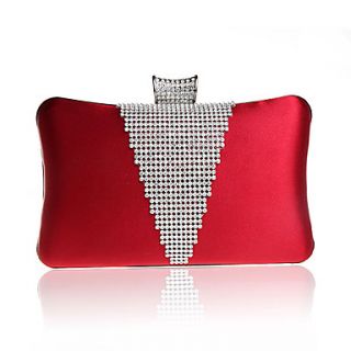 BPRX New WomenS Fashion Rectangle Textured Metal Evening Bag (Wine)