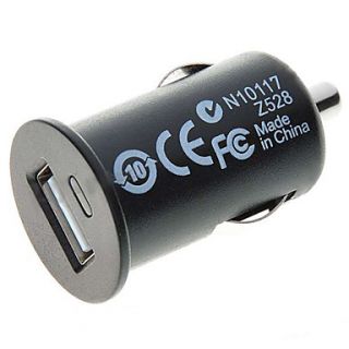 Car Cigarette Powered 5V 1A USB Adapter/Charger   Black (DC 12V)